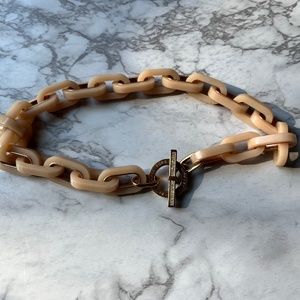 Michael Kors Toggle Necklace Rose Gold & Blush Pink